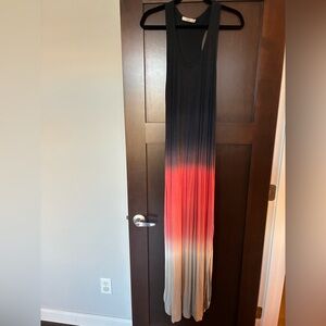 Blue and pink Ombre Maxi Dress